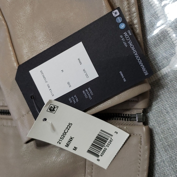 Nwt Collectionb New York, Moto Jacket, Color Mink, Size M - Picture 8 of 12